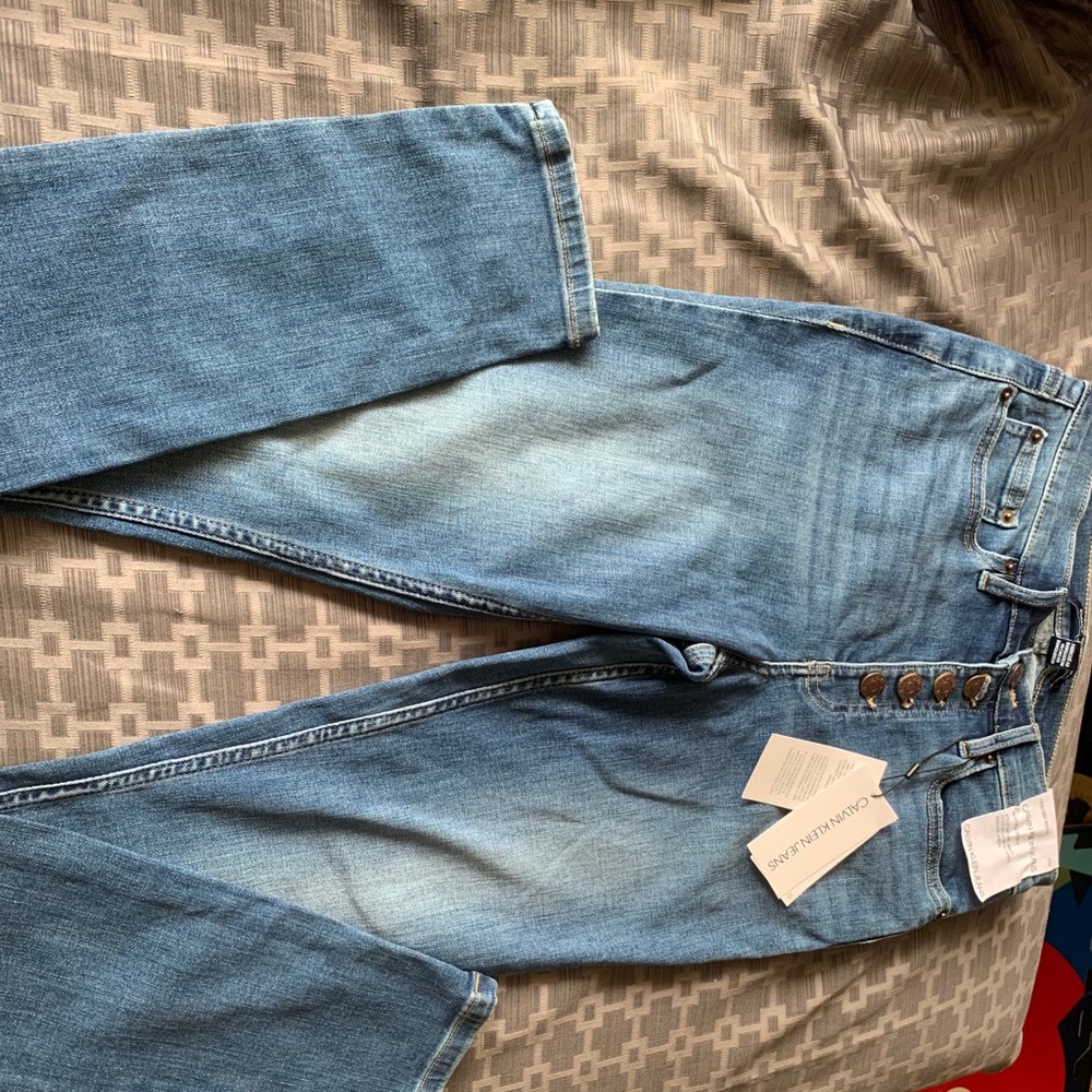 NWT! Calvin Klein Button Fly High Waisted Jeans.